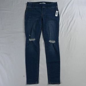NEW Old Navy 4 Rockstar Pull On Skinny Jeggings Medium‎ Stretch Denim Jeans